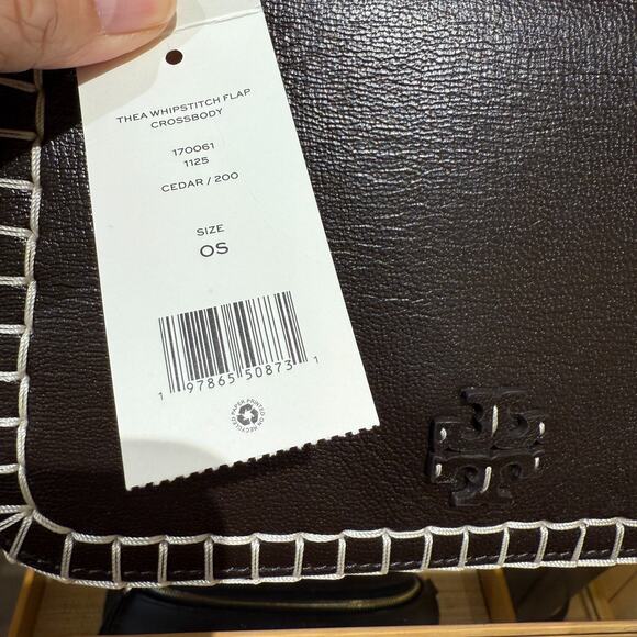 Tory Burch Thea Flap Crossbody 170061 Cedar $675 - Picture 10 of 10